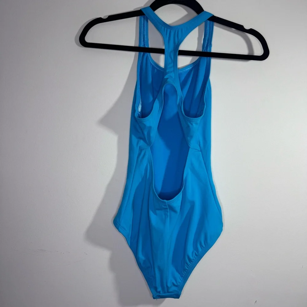 Nike Girls Blue One Piece Swimsuit Racerback Cutout Swimwear 14-16